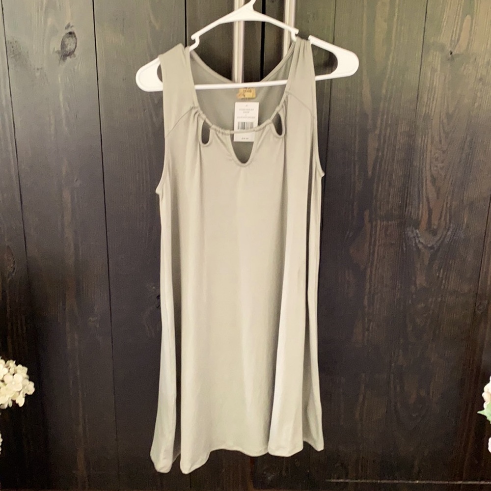 True Craft size large sage scallop neck dress.